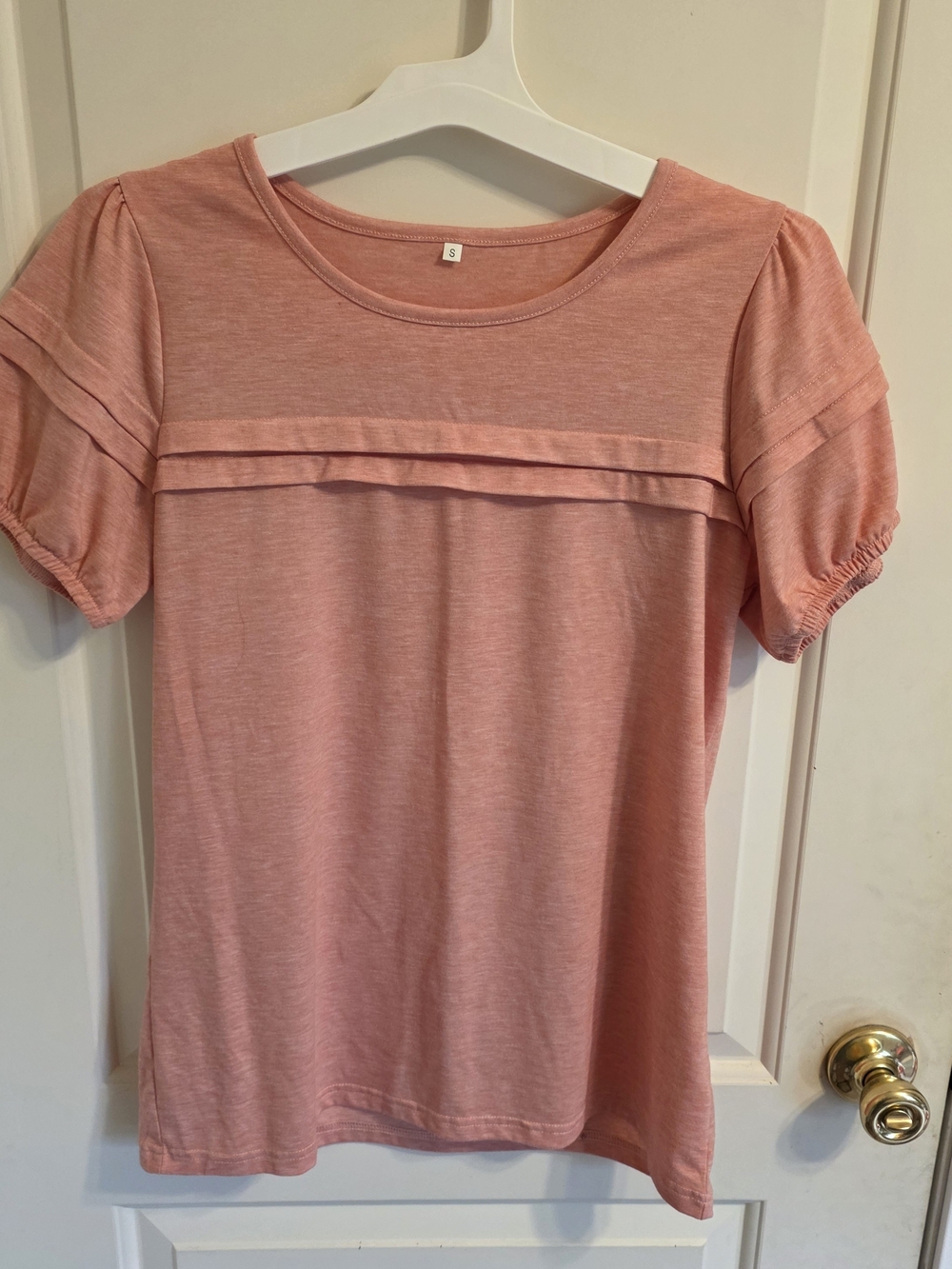 Women's Pink Short-Sleeve Detail Tee